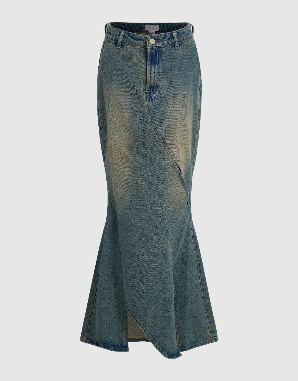 Maxi Fishtail Denim Skirt sold by Urban Revivo
