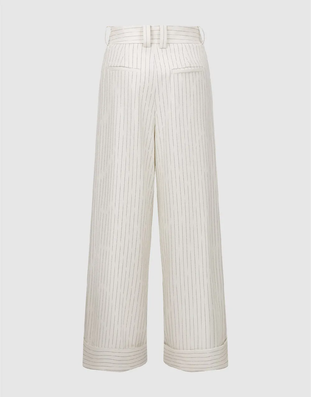 Striped Tailored Wide-Leg Pants sold by Urban Revivo product image thumbnail 3