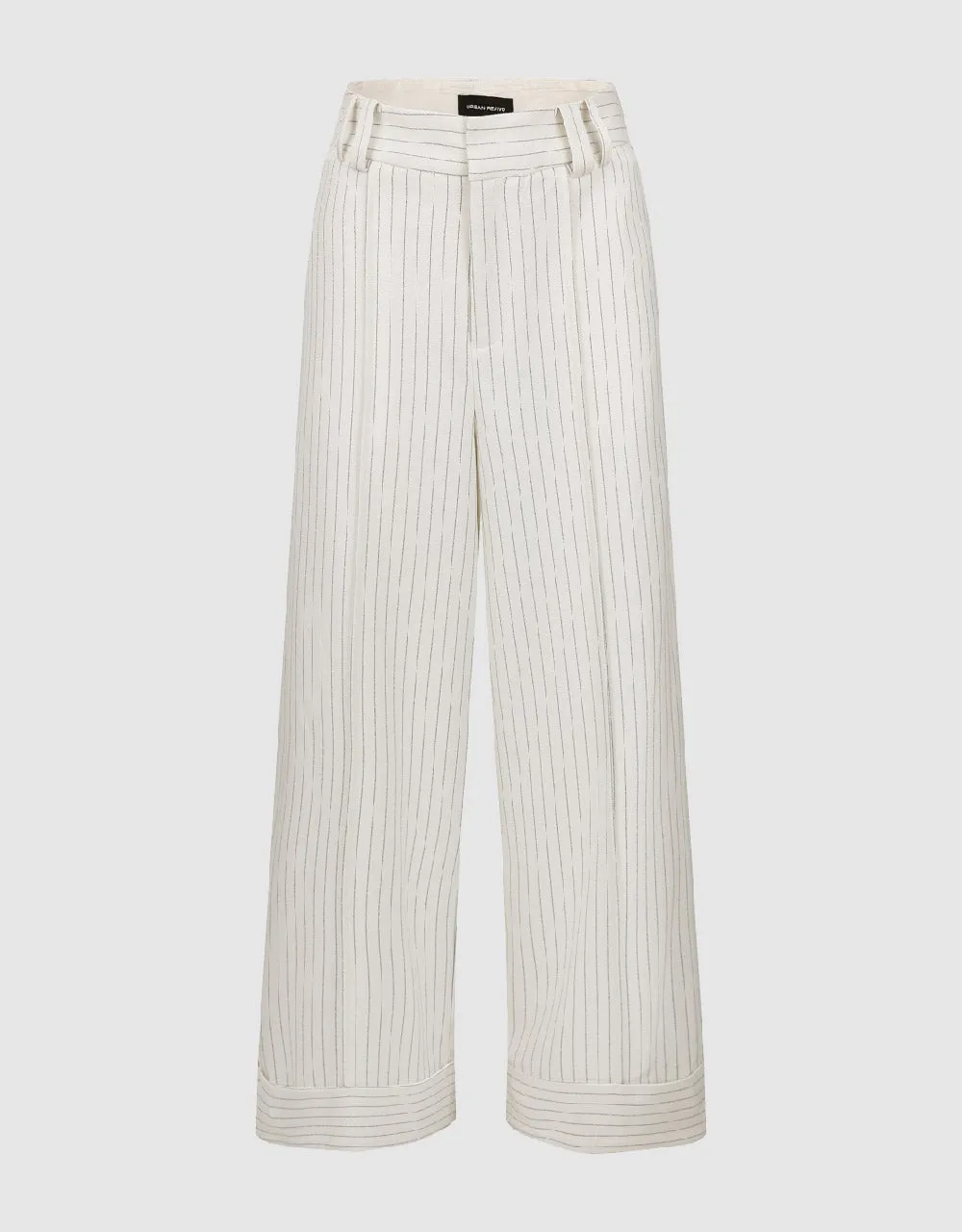 Striped Tailored Wide-Leg Pants sold by Urban Revivo
