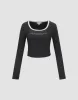 Letter Printed U Neck Knitted T-Shirt sold by Urban Revivo