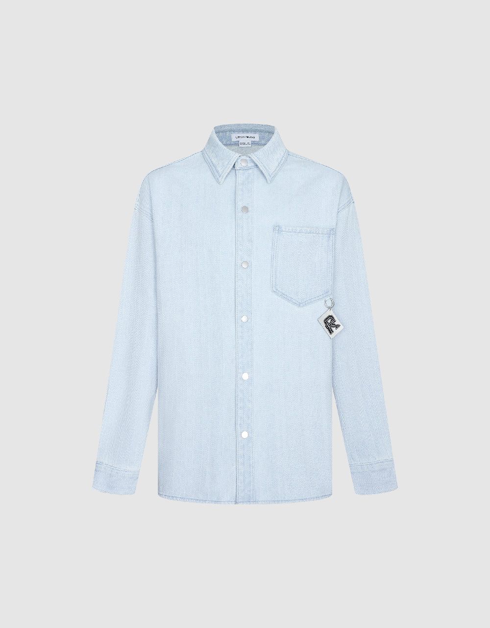 Press Button Loose Denim Shirt sold by Urban Revivo product image thumbnail 2
