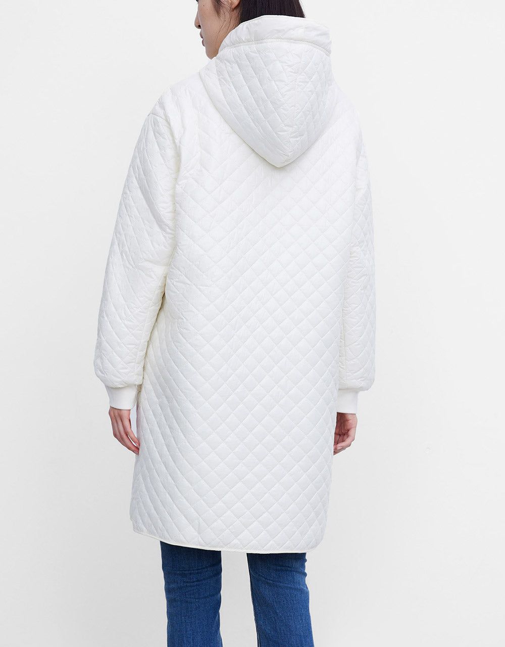 Quilted Hooded Longline Winter Coat sold by Urban Revivo product image thumbnail 4