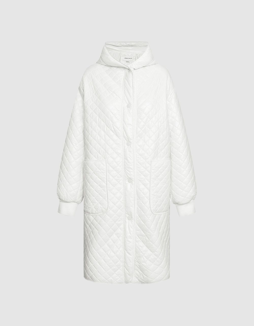 Quilted Hooded Longline Winter Coat sold by Urban Revivo