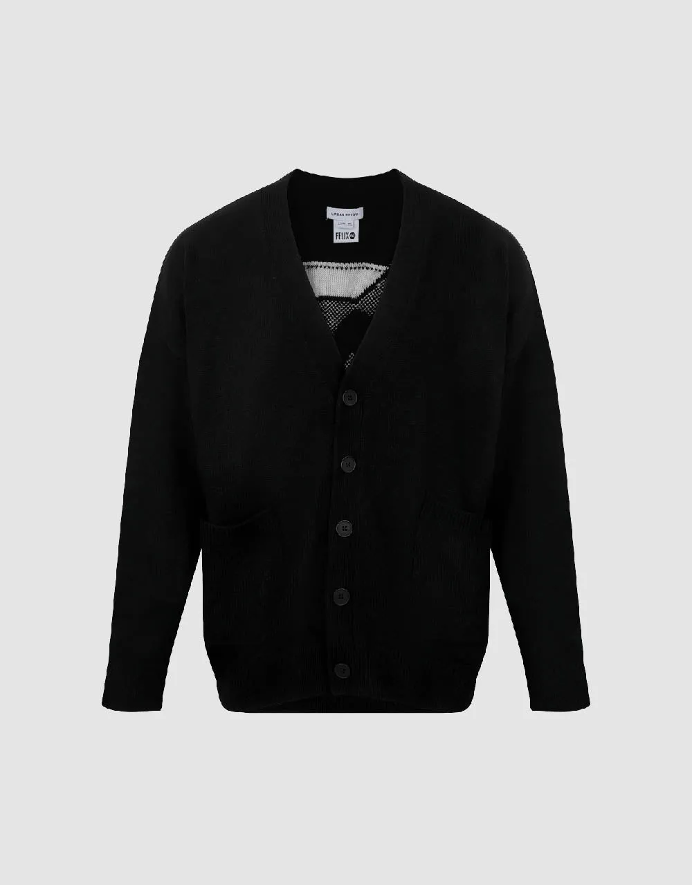 Drop Shoulder Sleeve V-Neck Knitted Cardigan sold by Urban Revivo product image thumbnail 4