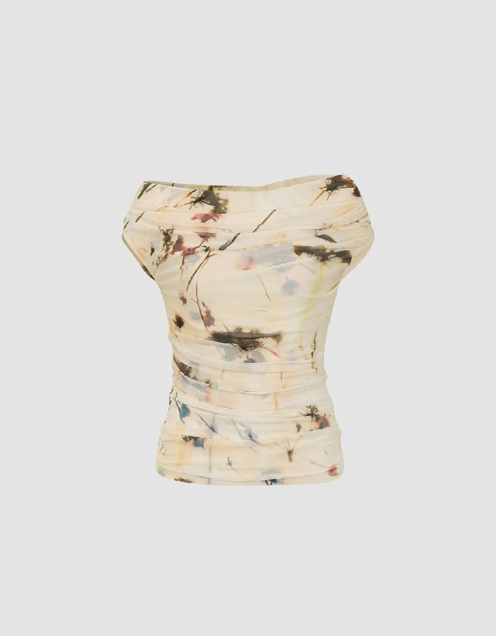 Ruched Off-Shoulder Skinny T-Shirt sold by Urban Revivo