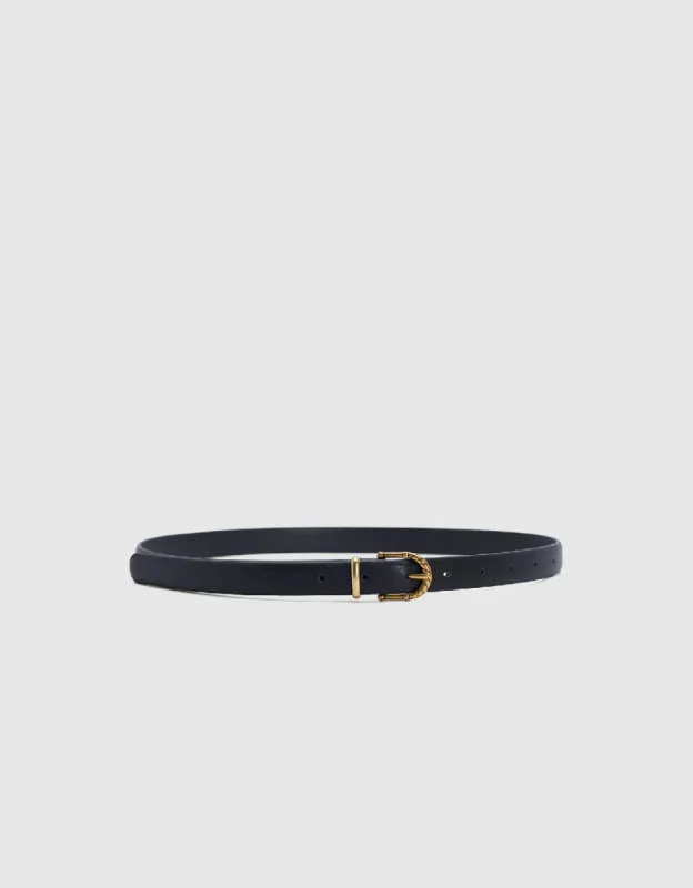 Vegan Leather Skinny Belt sold by Urban Revivo