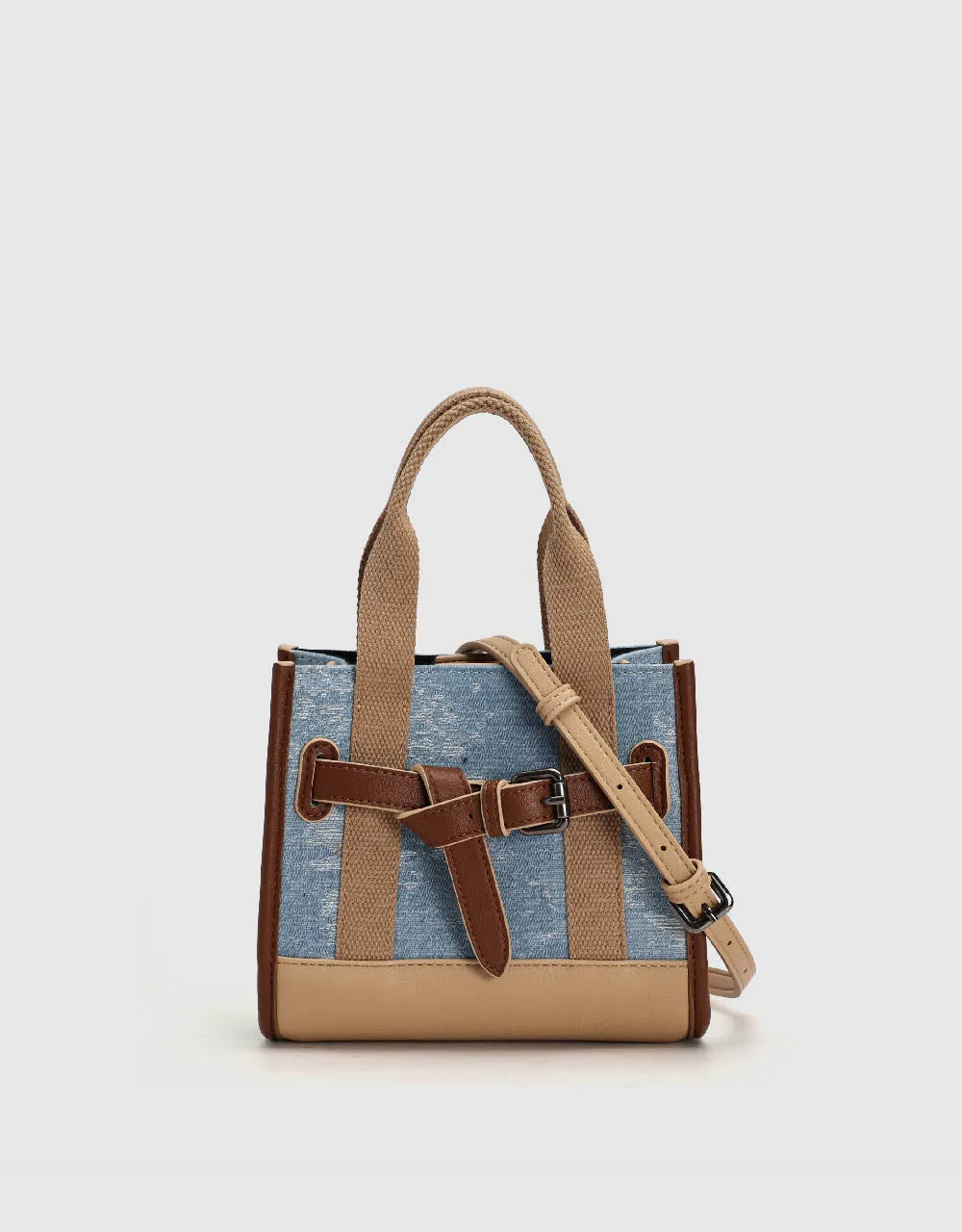 Two Toned Denim Shoulder Bag sold by Urban Revivo