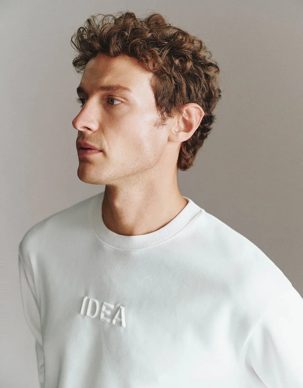 Letter Embossed Crew Neck Sweatshirt sold by Urban Revivo product image thumbnail 5