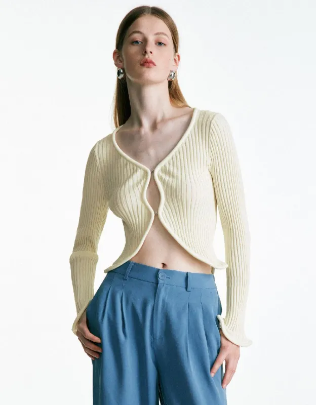 V-Neck Knitted Cardigan sold by Urban Revivo
