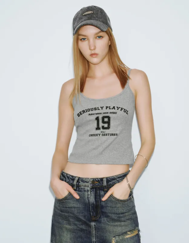 Printed U Neck Cami Top sold by Urban Revivo