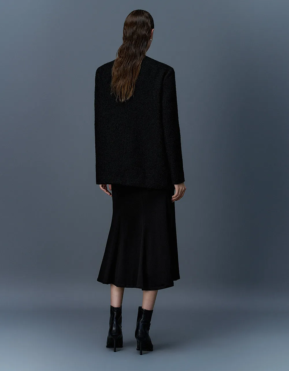 Tweed Blazer Coat With Fake Pockets sold by Urban Revivo product image thumbnail 5