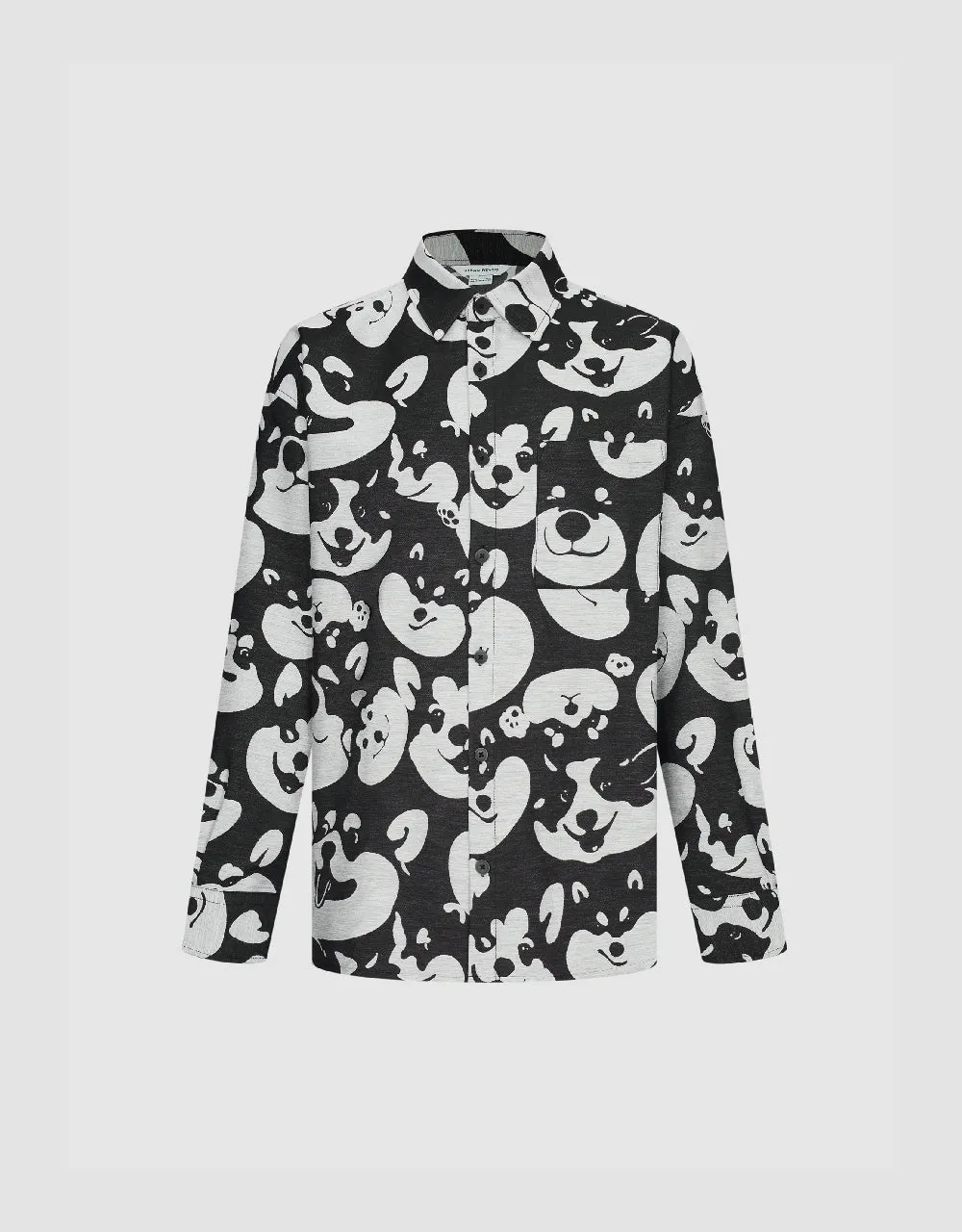Dog Printed Oversized Shirt sold by Urban Revivo
