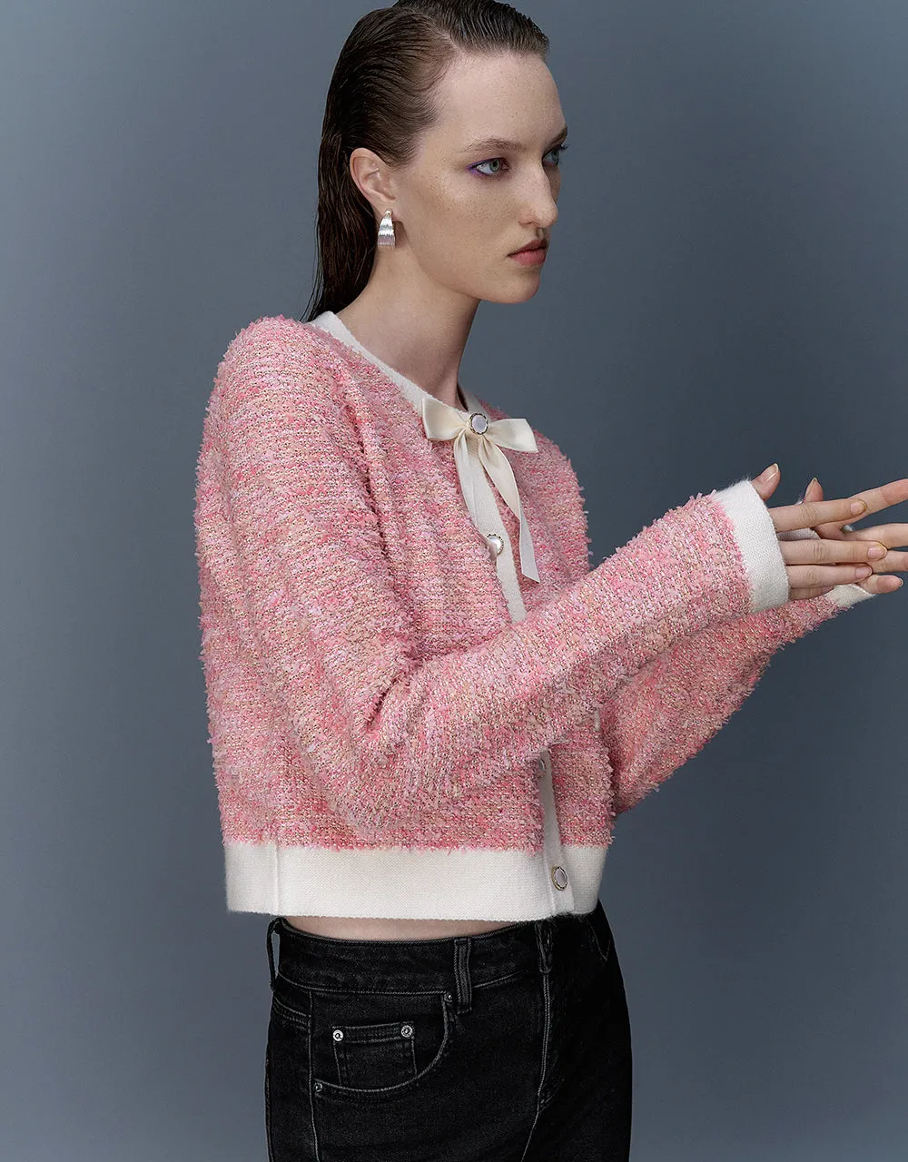Crew Neck Knitted Cardigan sold by Urban Revivo product image thumbnail 3