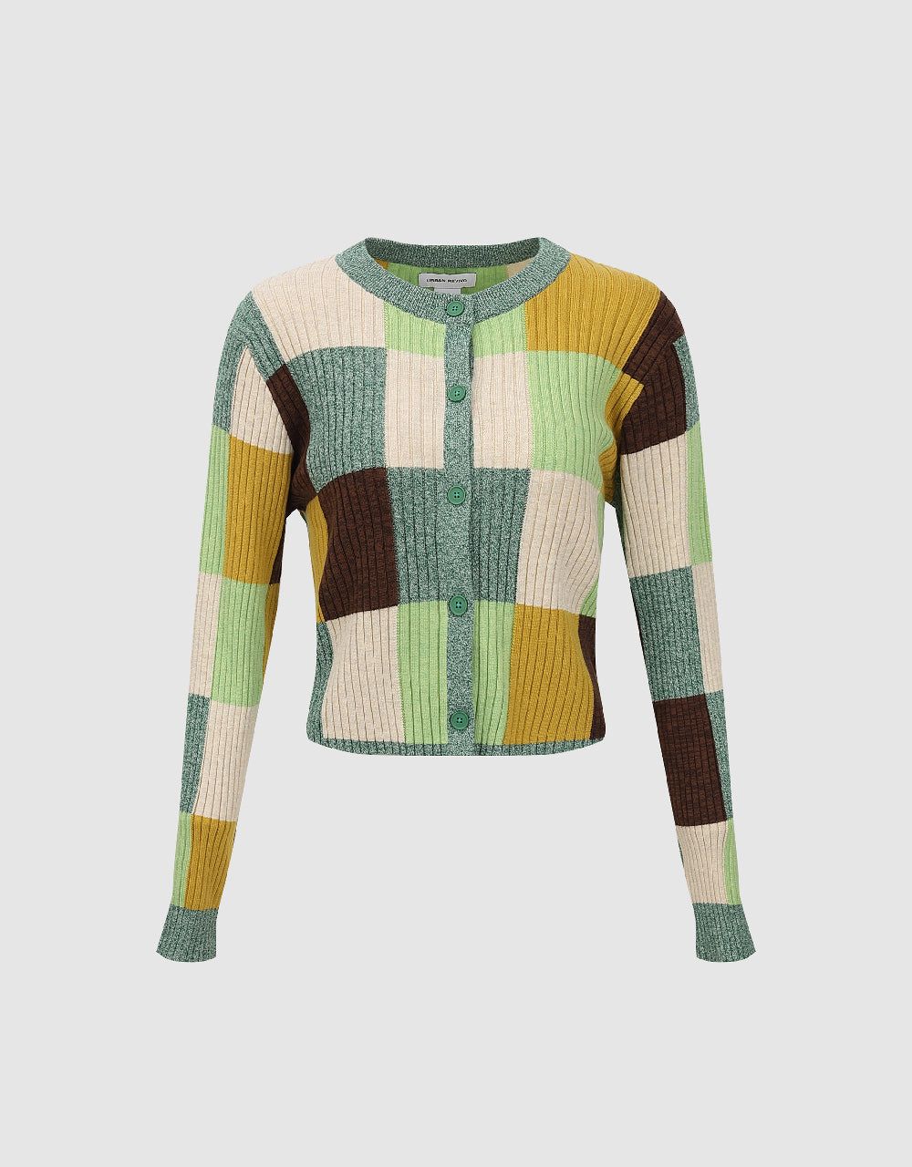Colorblocks Crew Neck Knitted Cardigan sold by Urban Revivo product image thumbnail 2