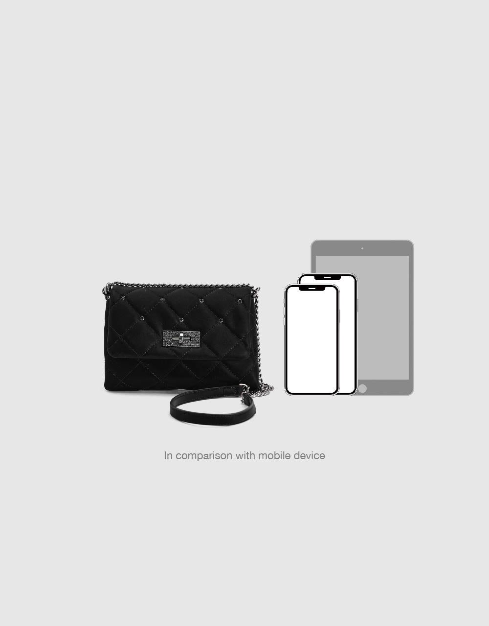 Rhinestone Decor Quilted Shoulder Bag sold by Urban Revivo product image thumbnail 3