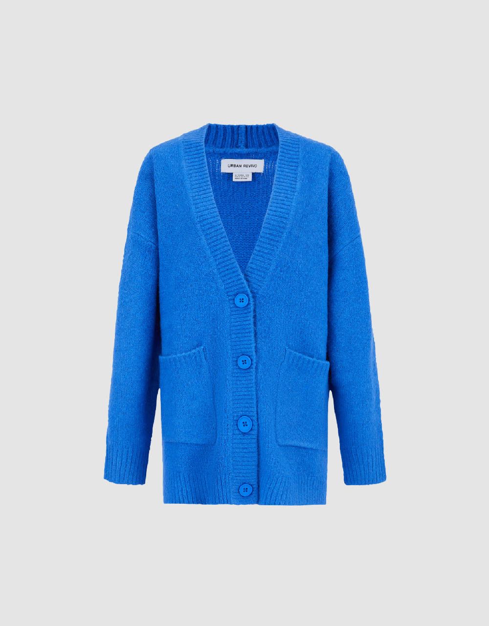 Drop Shoulder Sleeve V-Neck Knitted Cardigan sold by Urban Revivo product image thumbnail 2