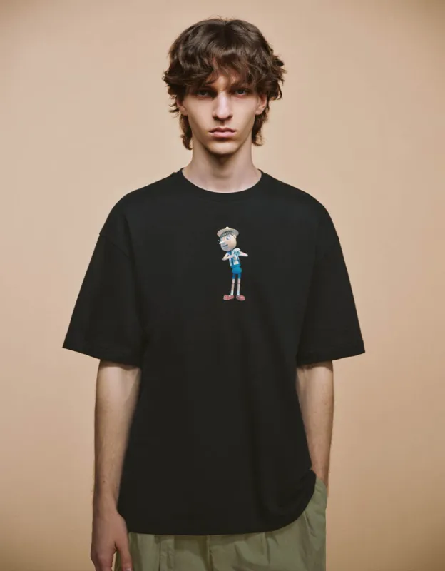 Printed Crew Neck Straight T-Shirt sold by Urban Revivo