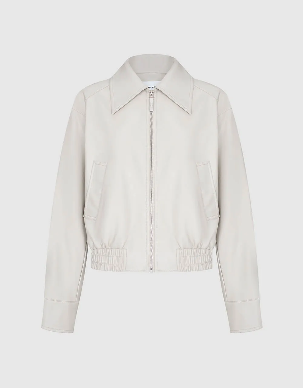 Zipper Front Vegan Leather Jacket sold by Urban Revivo product image thumbnail 2