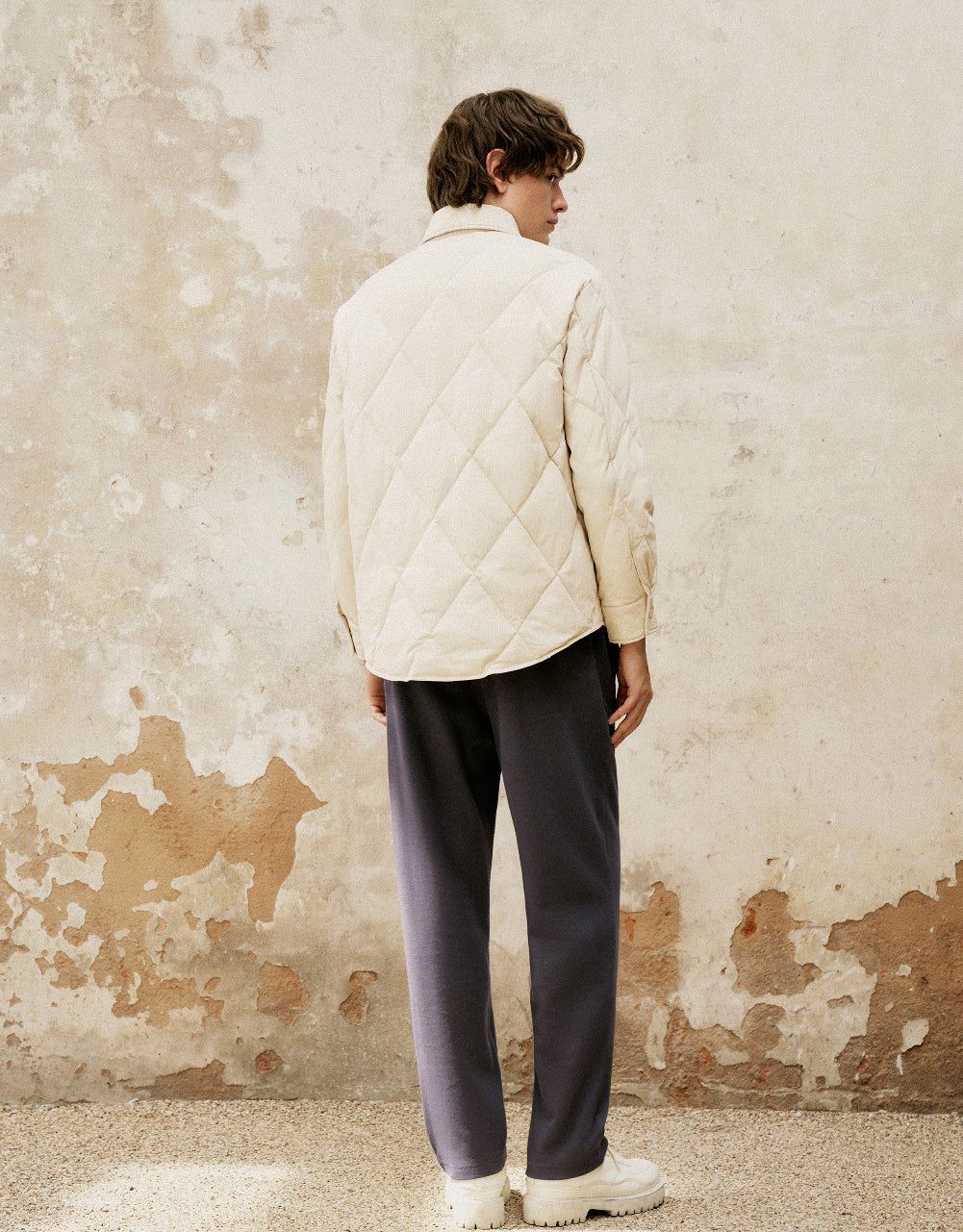 Drop Shoulder Sleeve Straight Padded Coat sold by Urban Revivo product image thumbnail 4