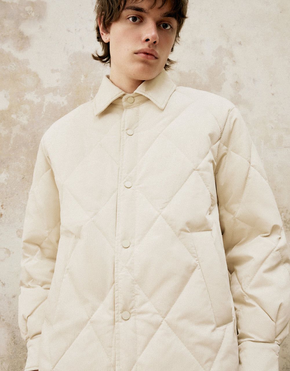 Drop Shoulder Sleeve Straight Padded Coat sold by Urban Revivo product image thumbnail 5