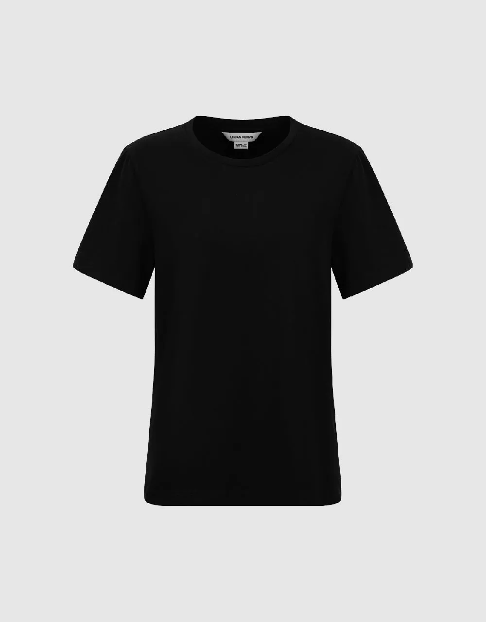 Crew Neck Straight T-Shirt sold by Urban Revivo product image thumbnail 2