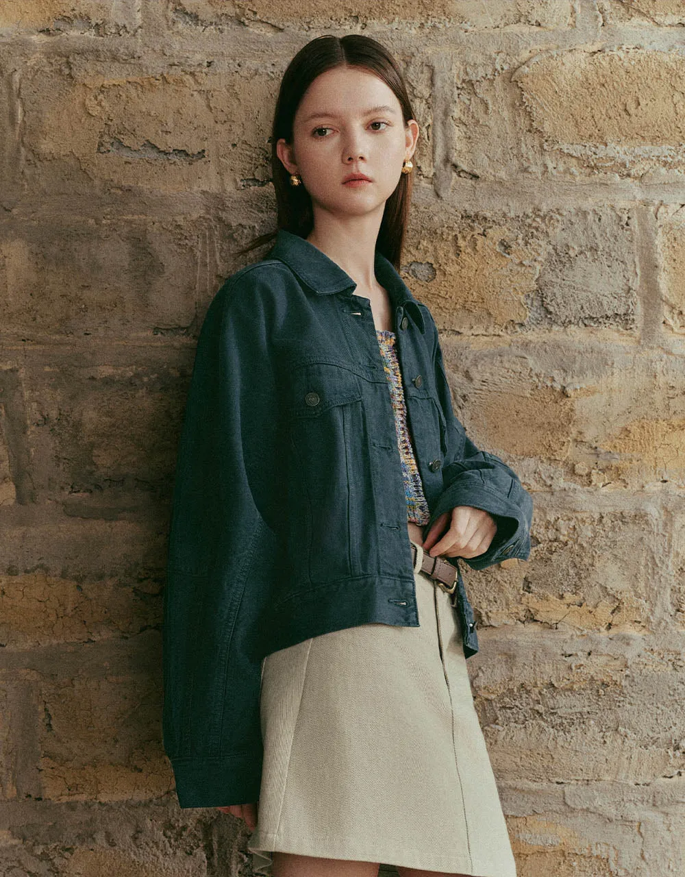 Button Up Loose Denim Jacket sold by Urban Revivo product image thumbnail 3