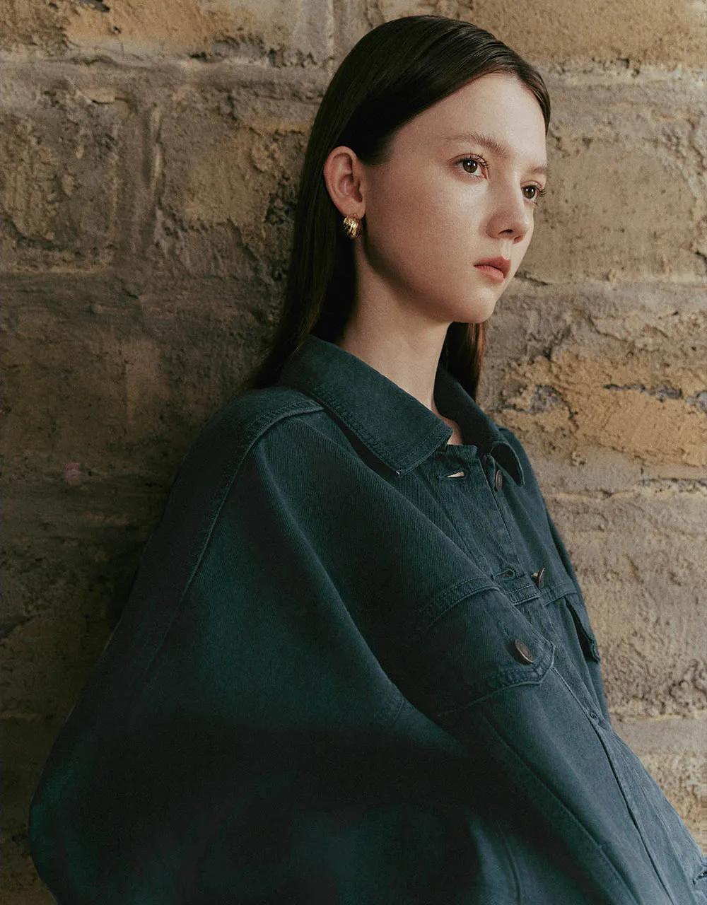 Button Up Loose Denim Jacket sold by Urban Revivo product image thumbnail 4