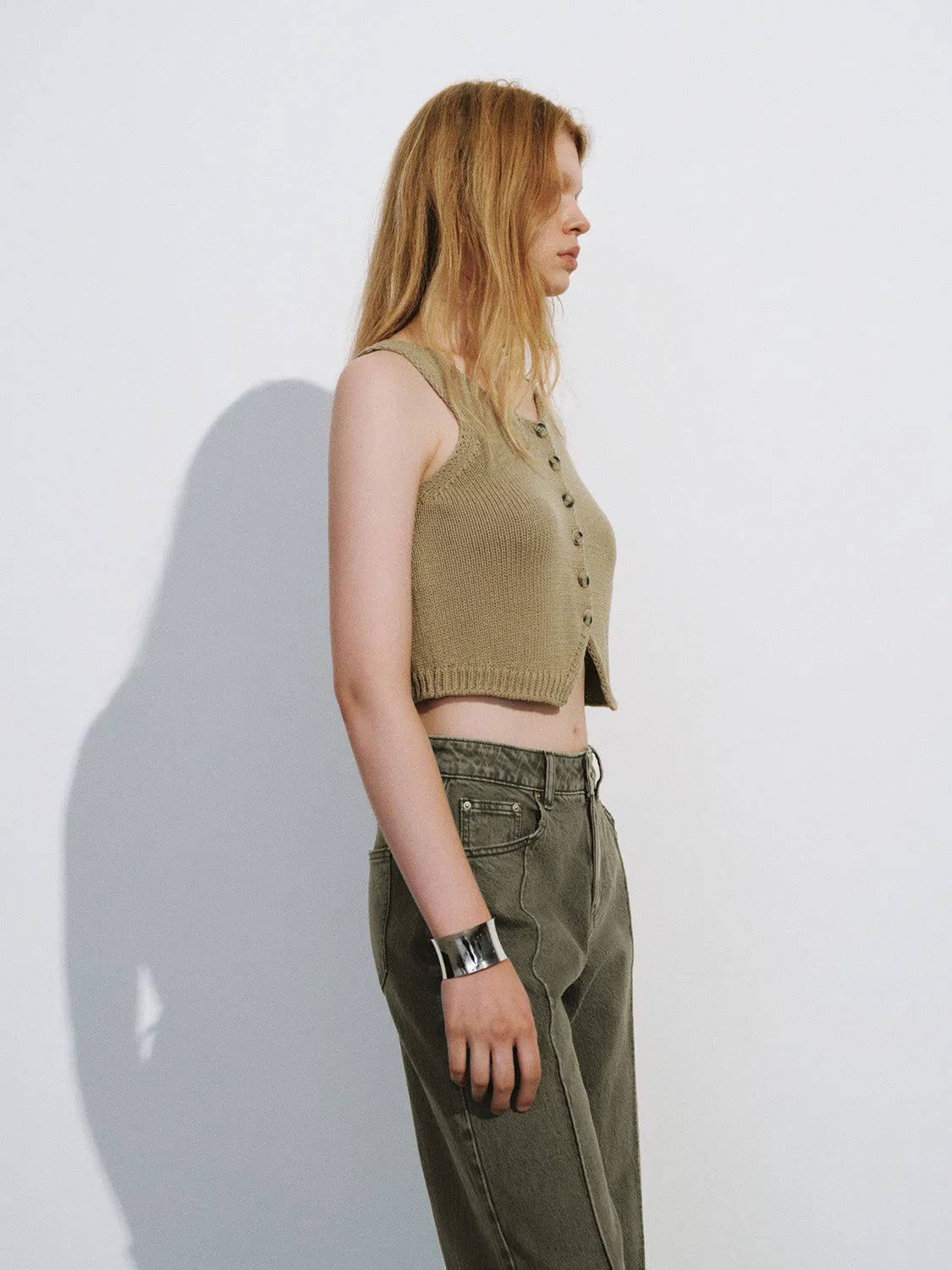 Skinny Knitted Waistcoat sold by Urban Revivo product image thumbnail 3