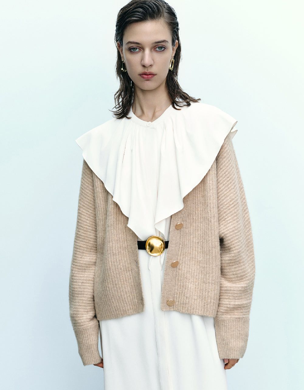 V-Neck Knitted Cardigan sold by Urban Revivo