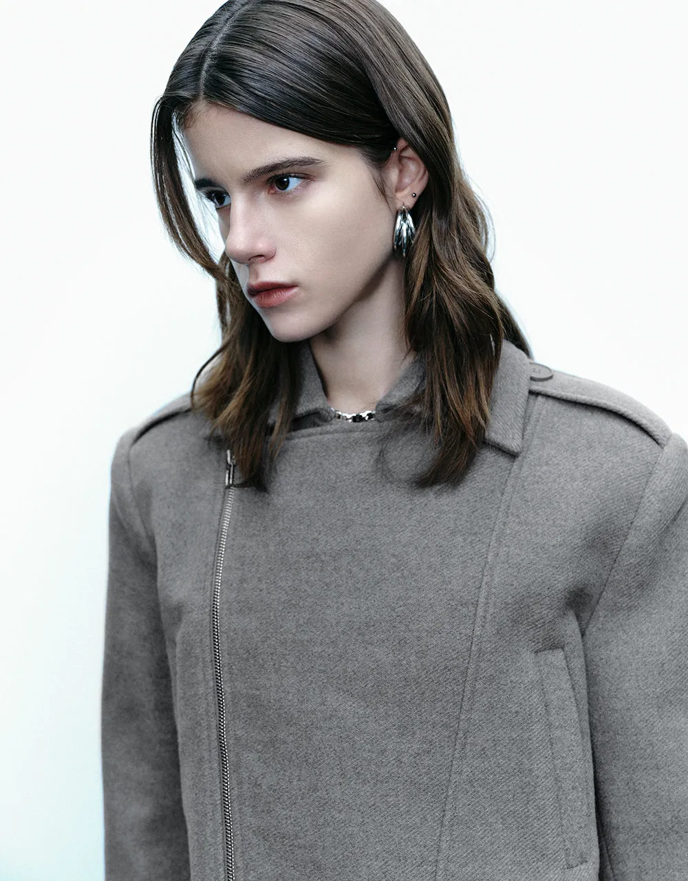 Zipper Side Notch Lapel Jacket sold by Urban Revivo product image thumbnail 5