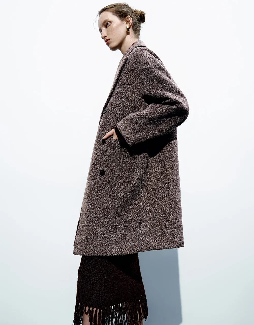 Double Breasted Longline Straight Coat sold by Urban Revivo product image thumbnail 3