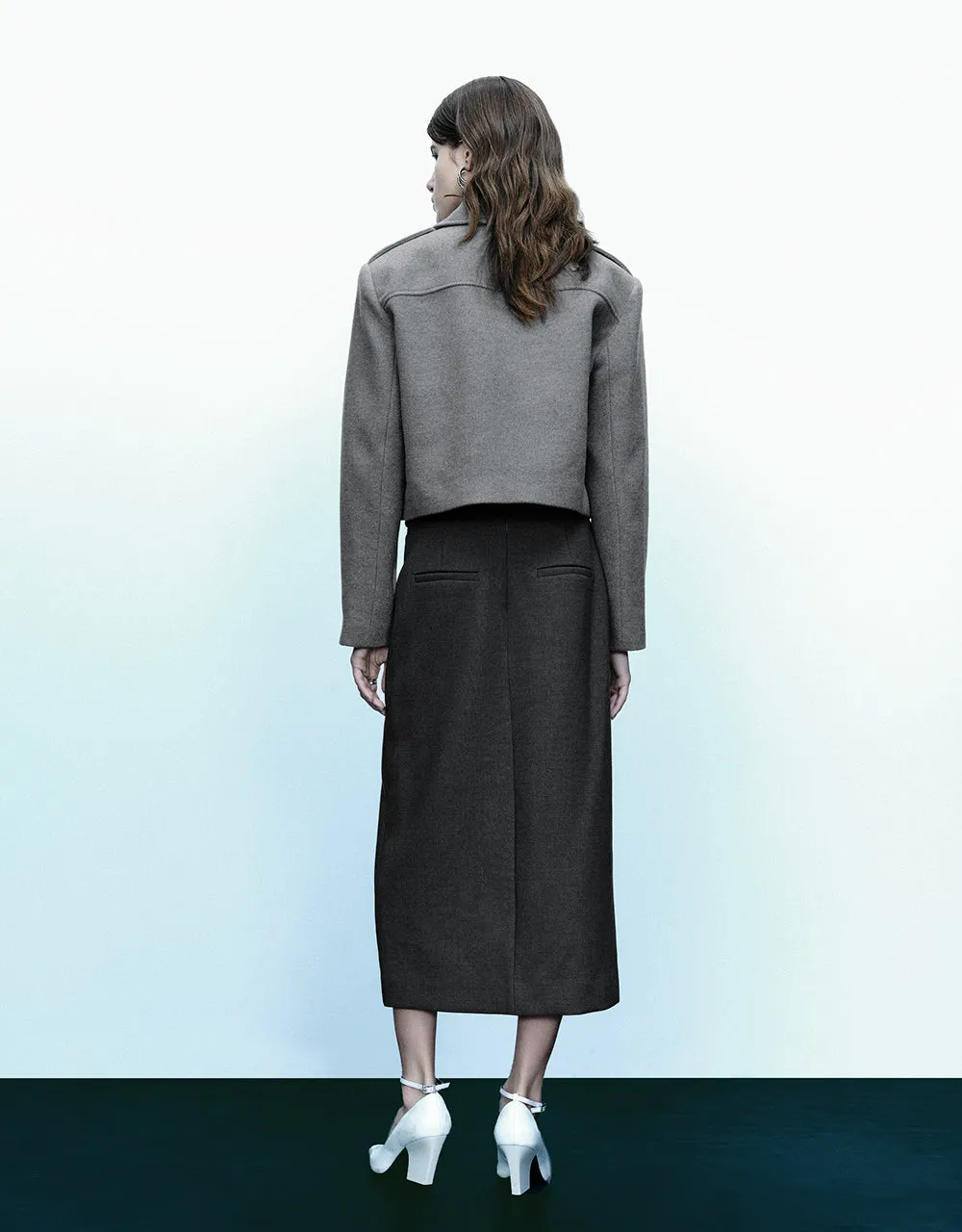 Zipper Side Notch Lapel Jacket sold by Urban Revivo product image thumbnail 4