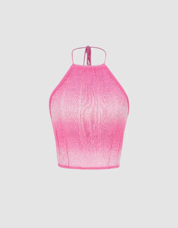 Halter Neck Knitted Top sold by Urban Revivo