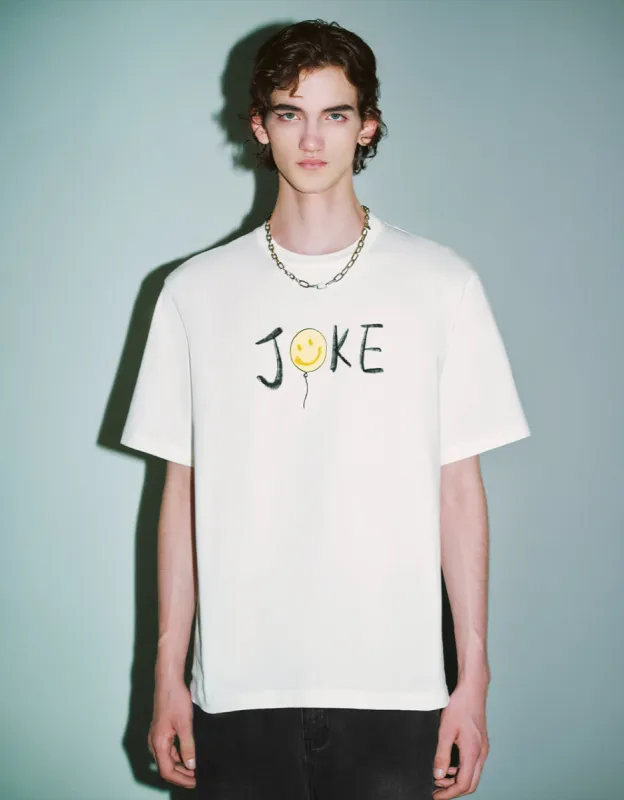 Printed Crew Neck Loose T-Shirt sold by Urban Revivo