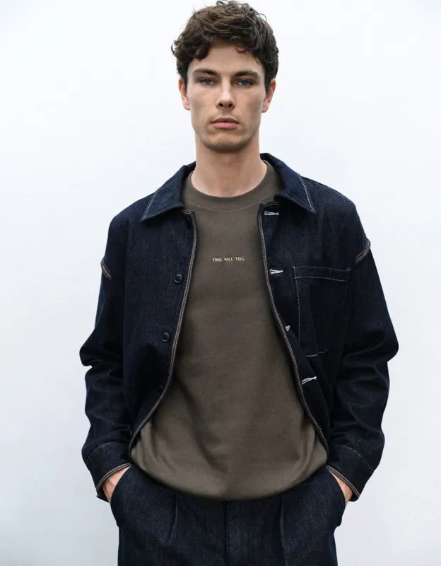Button Up Denim Jacket sold by Urban Revivo