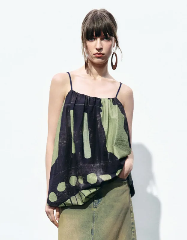 Printed Loose Cami Top sold by Urban Revivo