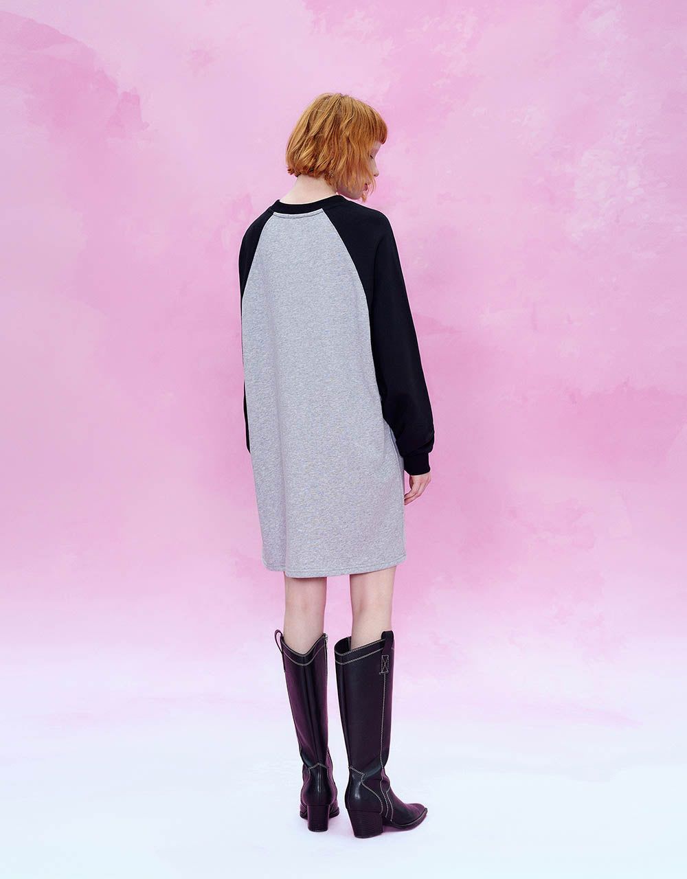 Printed Raglan Sleeve Straight Dress sold by Urban Revivo product image thumbnail 4