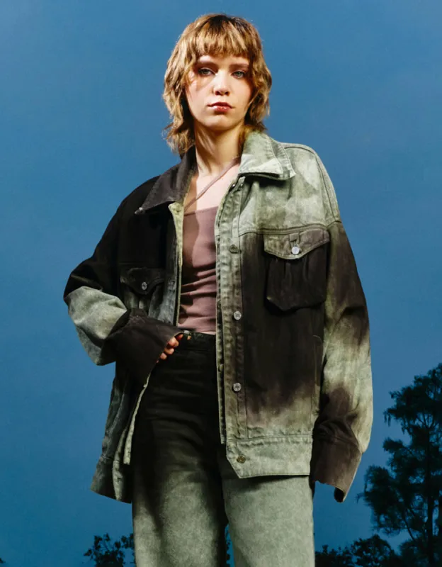 Distressed Straight Denim Jacket sold by Urban Revivo