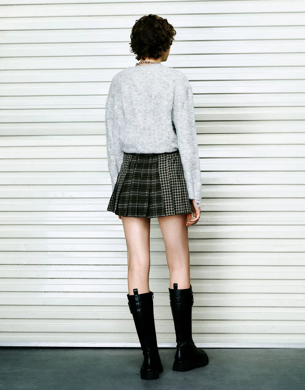 Plaid Mini A-Line Skirt sold by Urban Revivo product image thumbnail 5