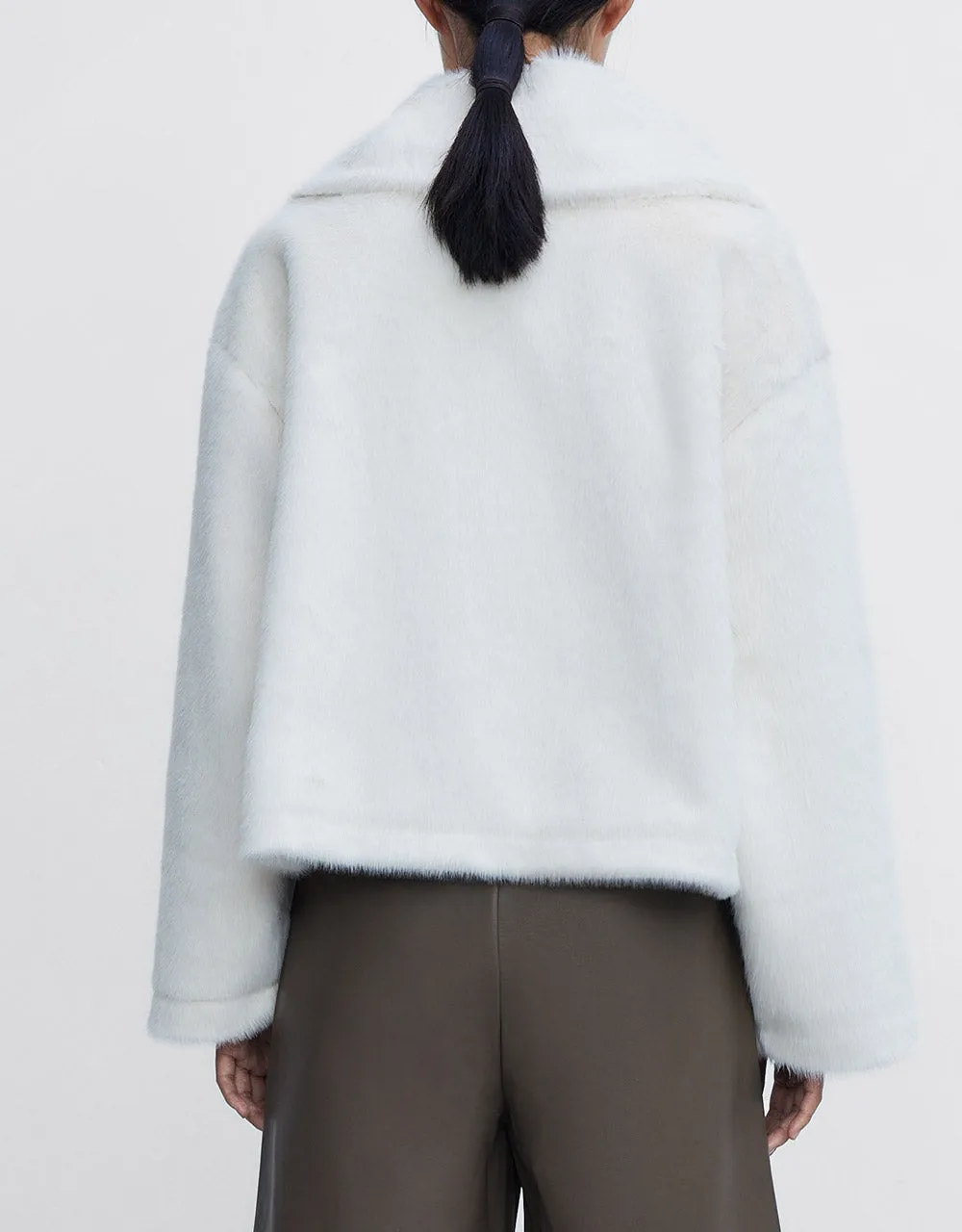 Fluffy Zip Up Jacket sold by Urban Revivo product image thumbnail 4