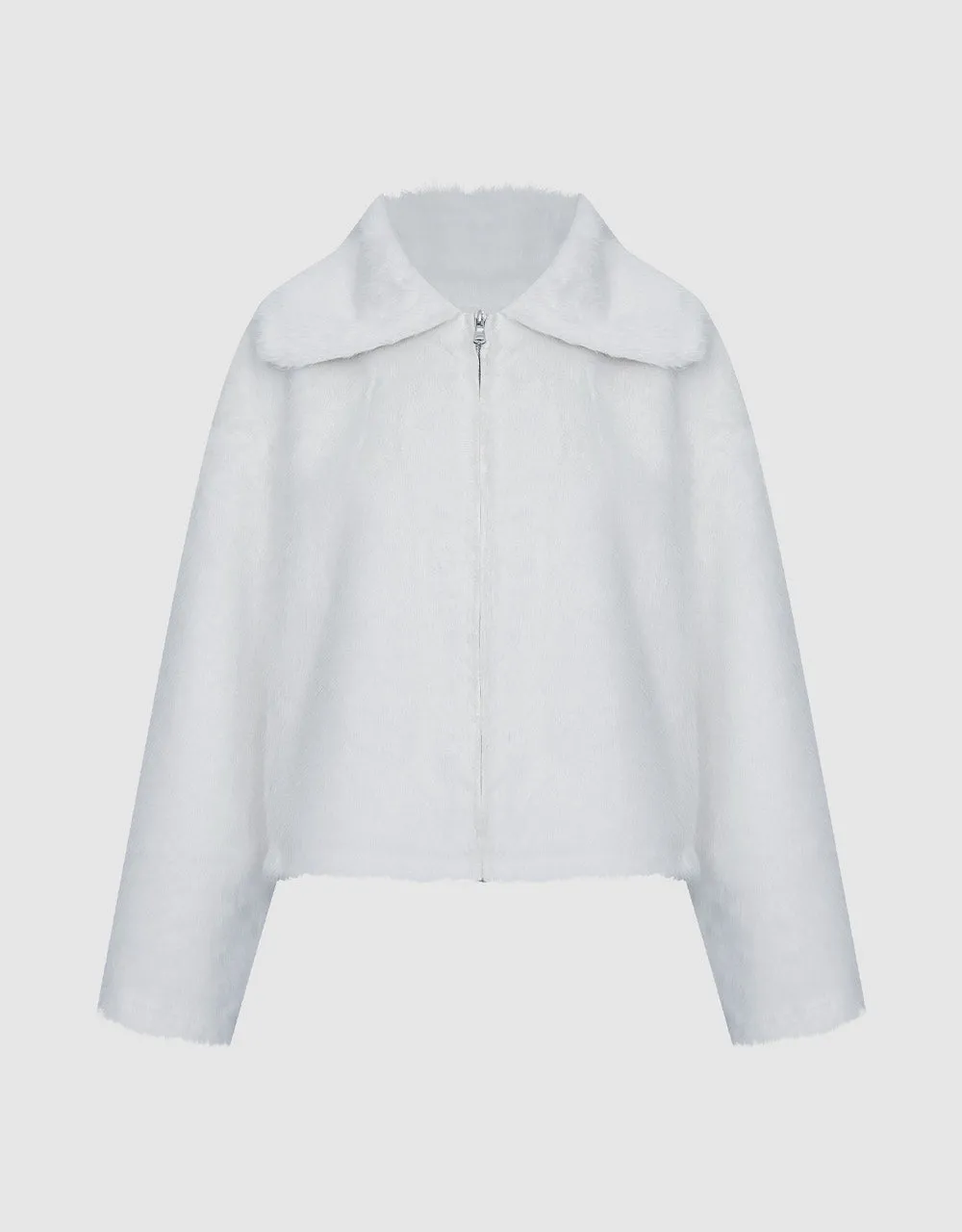 Fluffy Zip Up Jacket sold by Urban Revivo