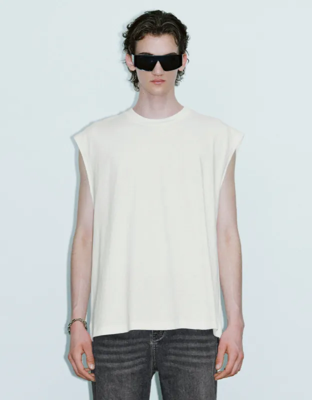 Crew Neck Loose Tank Top sold by Urban Revivo