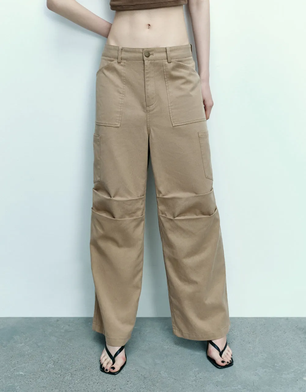 Multi-Pocket Wide-Leg Pants sold by Urban Revivo product image thumbnail 2