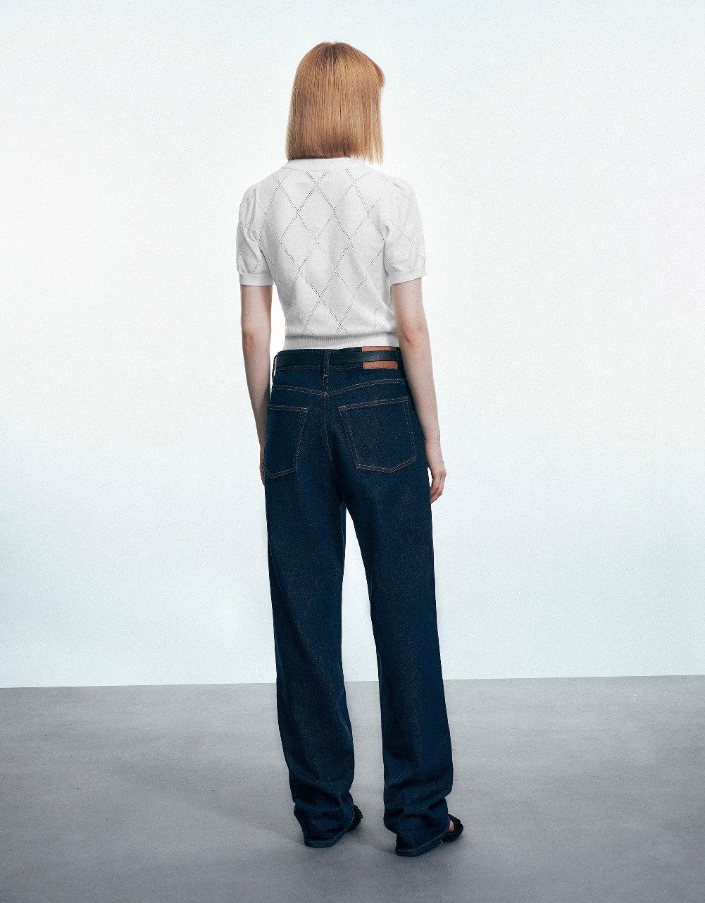 Embossed Crew Neck Knitted T-Shirt sold by Urban Revivo product image thumbnail 4