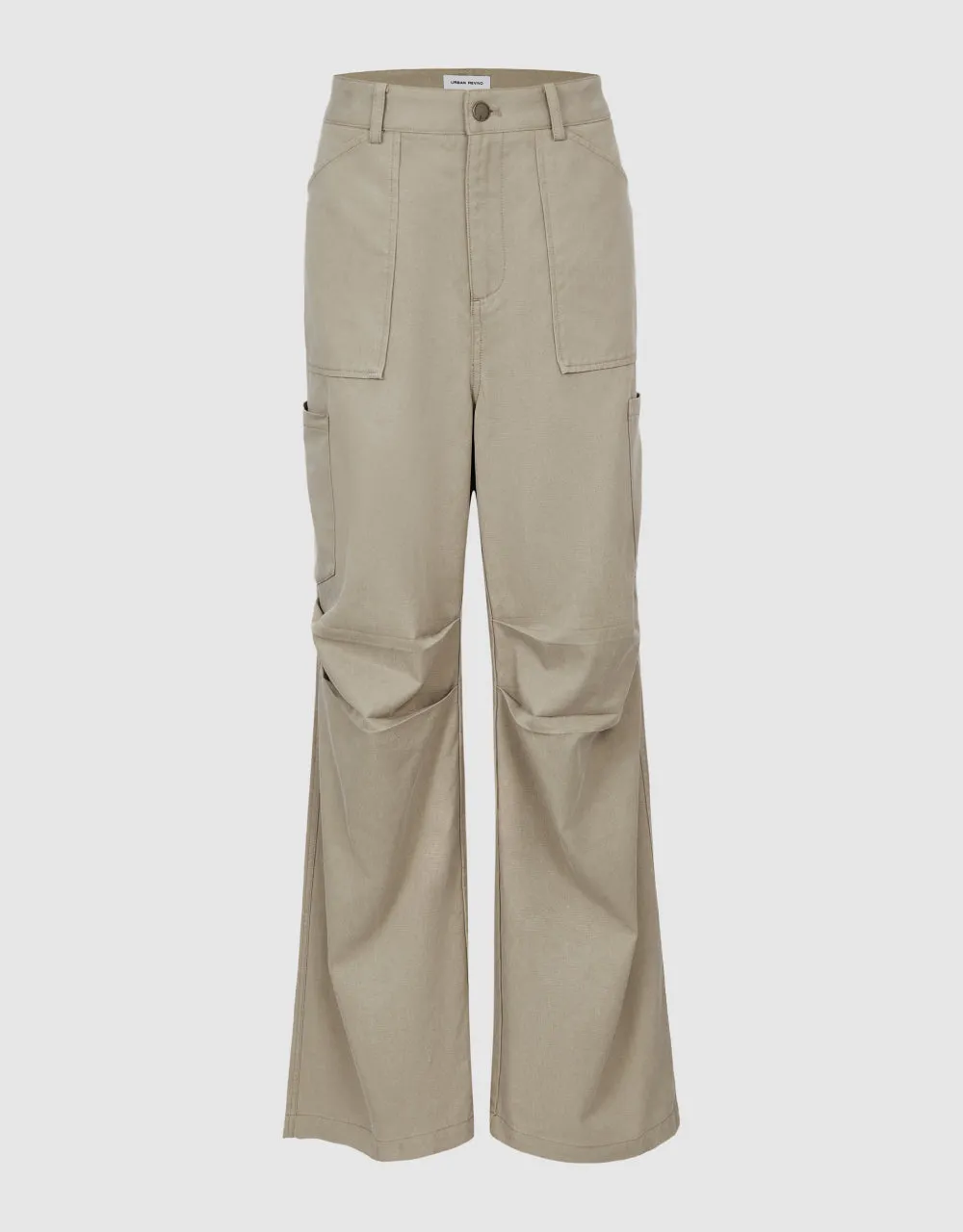 Multi-Pocket Wide-Leg Pants sold by Urban Revivo