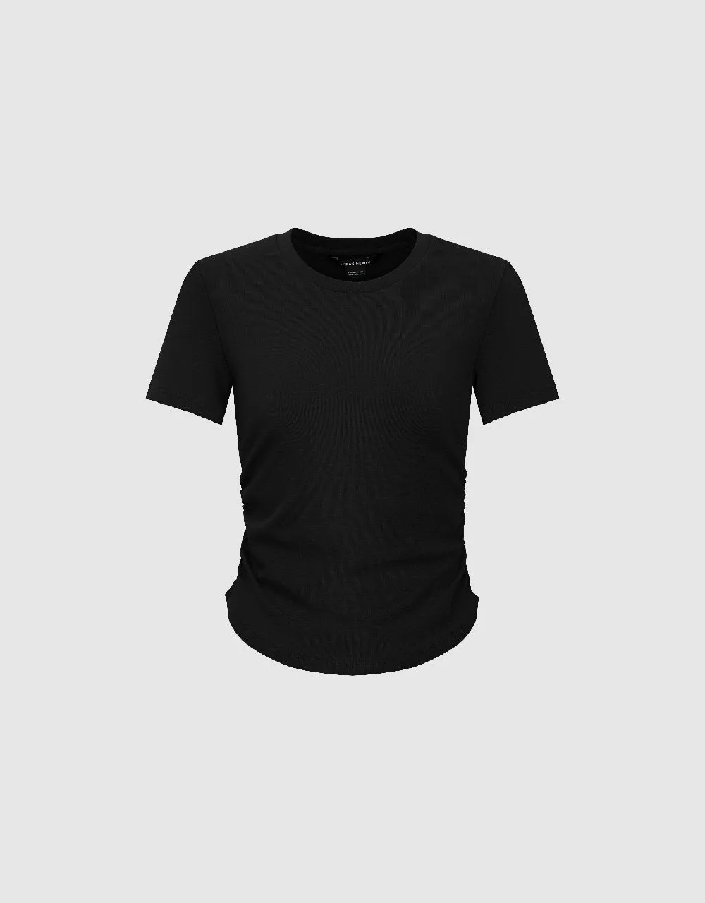 Ruched Crew Neck Skinny T-Shirt sold by Urban Revivo product image thumbnail 2