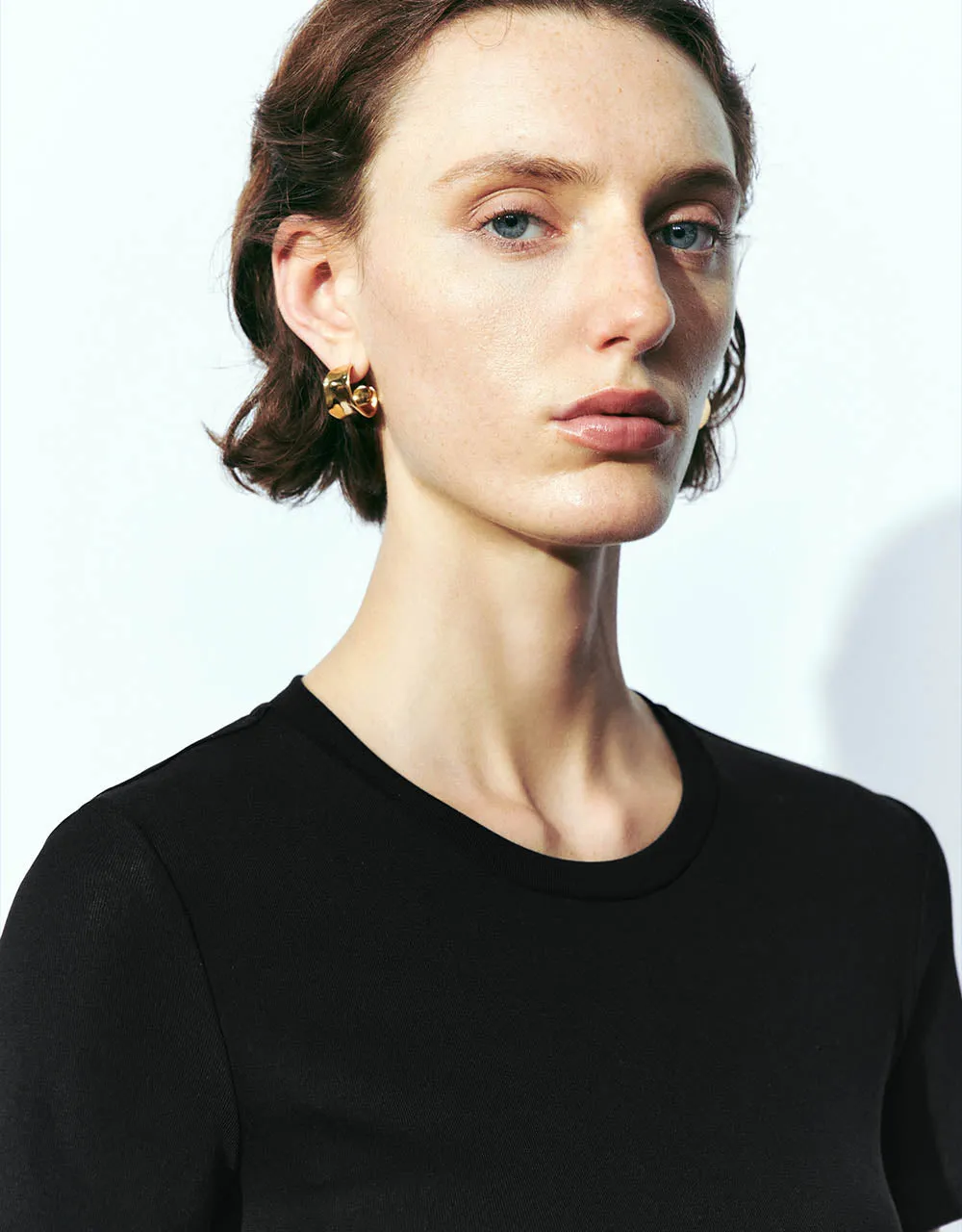 Ruched Crew Neck Skinny T-Shirt sold by Urban Revivo product image thumbnail 4