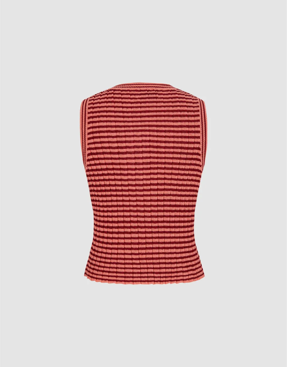 Striped Crew Neck Knitted Tank Top sold by Urban Revivo product image thumbnail 2