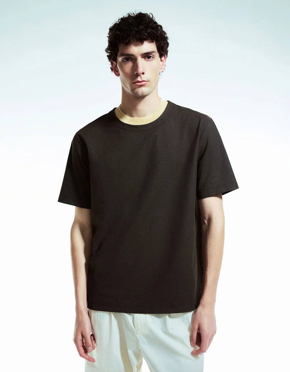 Crew Neck Loose T-Shirt sold by Urban Revivo