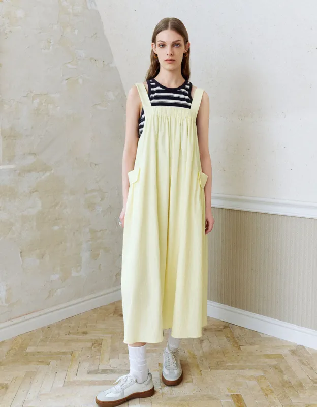 Sleeveless Square-cut Collar A-Line Dress sold by Urban Revivo